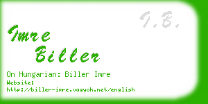 imre biller business card